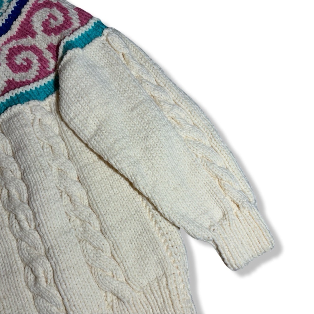 Vintage HandKnit Wool Granny Sweater - Picture 3 of 4